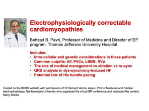 Electrophysiologically correctable cardiomyopathies